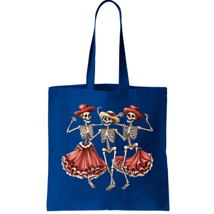 Merry Xmas Christmas Dancing Skeletons Santa Claus Meaningful Gift Tote Bag