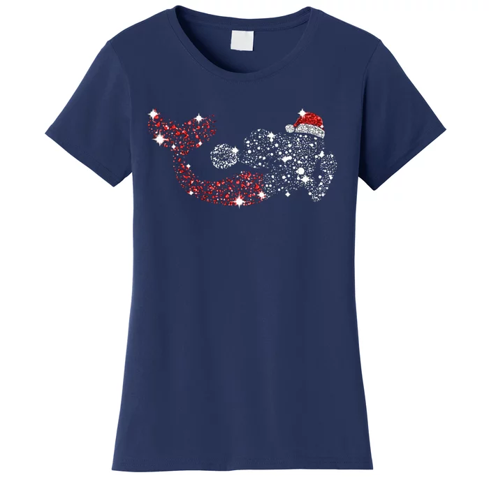 Mermaid Xmas Christmas Fish Women's T-Shirt