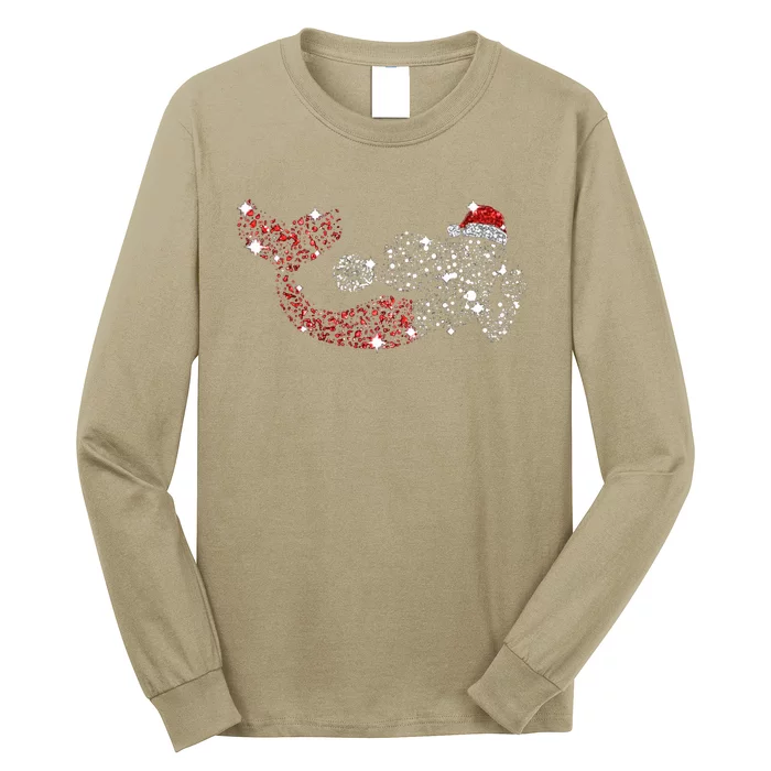 Mermaid Xmas Christmas Fish Long Sleeve Shirt