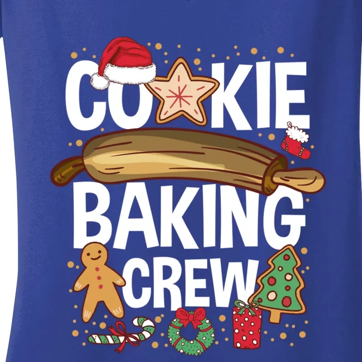 Matching Xmas Cookie Baking Family Cookie Baking Crew Gift Women's V-Neck T-Shirt