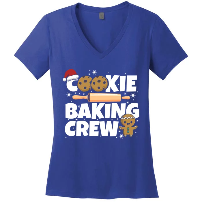 Matching Xmas Cookie Baking Family Cookie Baking Crew Gift Women's V-Neck T-Shirt