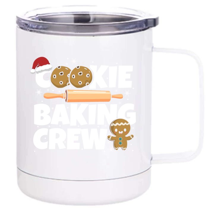 Matching Xmas Cookie Baking Family Cookie Baking Crew Gift Front & Back 12oz Stainless Steel Tumbler Cup