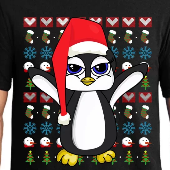 Merry Xmas Cute Zoo Animal Lover Ugly Christmas Penguin Gift Pajama Set