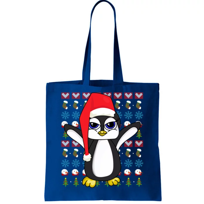 Merry Xmas Cute Zoo Animal Lover Ugly Christmas Penguin Gift Tote Bag