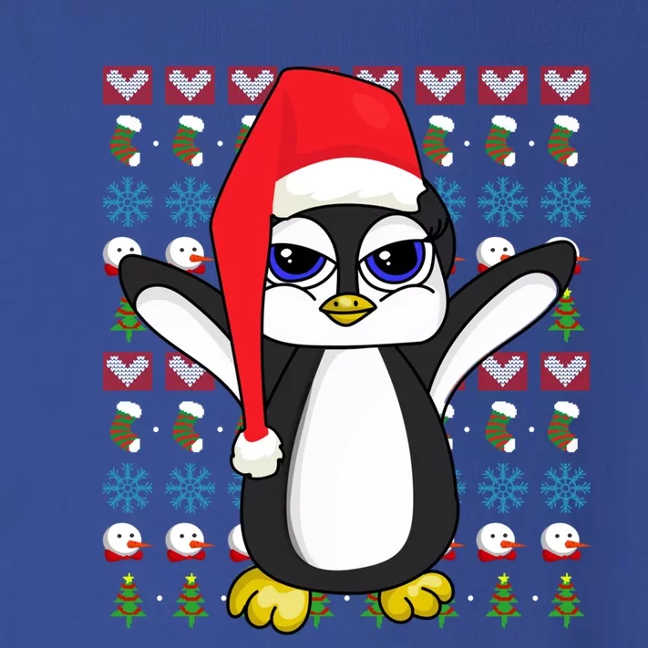 Merry Xmas Cute Zoo Animal Lover Ugly Christmas Penguin Gift Toddler Long Sleeve Shirt