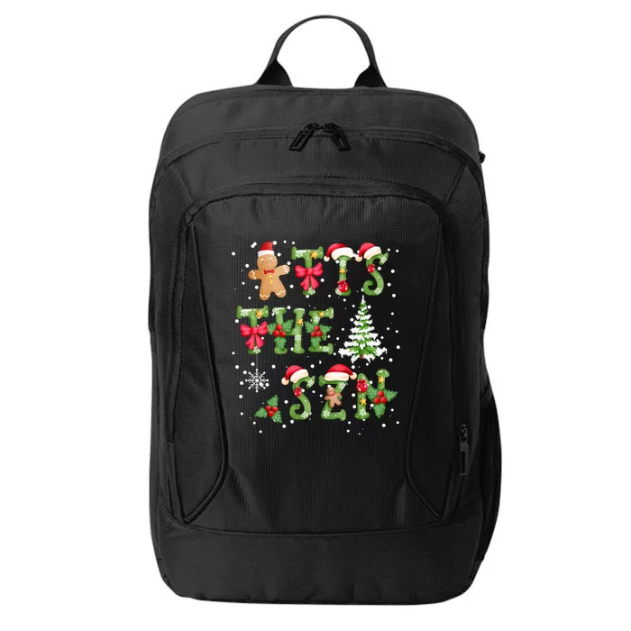 Merry Xmas Christmas Tis The Season Family Women Mom City Backpack