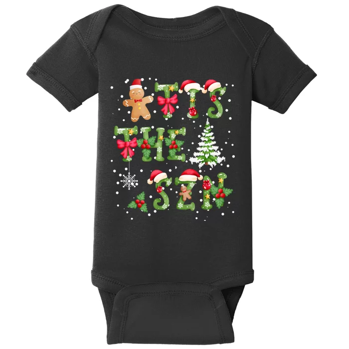 Merry Xmas Christmas Tis The Season Family Women Mom Baby Bodysuit