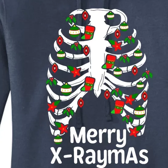 Merry Xraymas Funny Radiology Tech Present Women's Pullover Hoodie