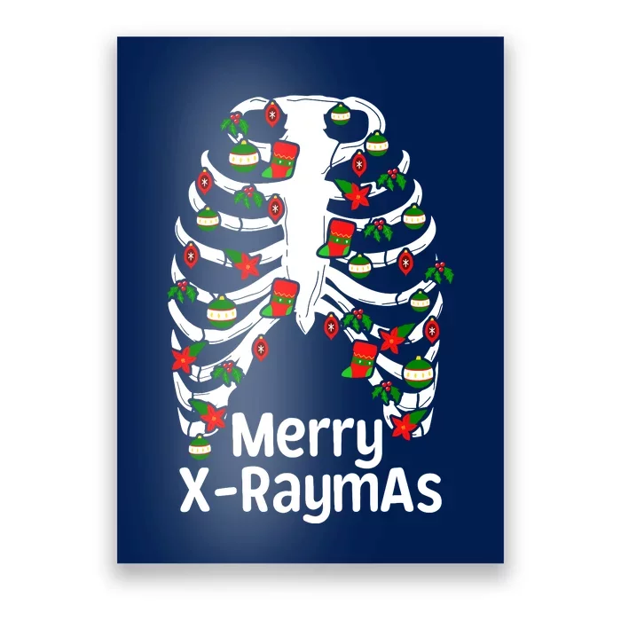 Merry Xraymas Funny Radiology Tech Present Poster