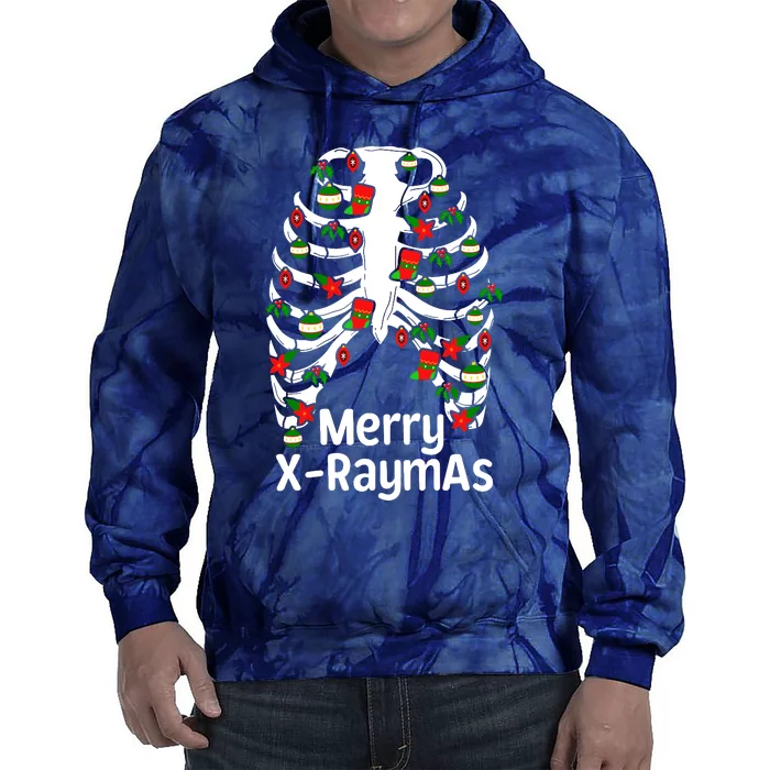 Merry Xraymas Funny Radiology Tech Present Tie Dye Hoodie