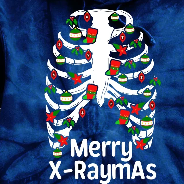 Merry Xraymas Funny Radiology Tech Present Tie Dye Hoodie