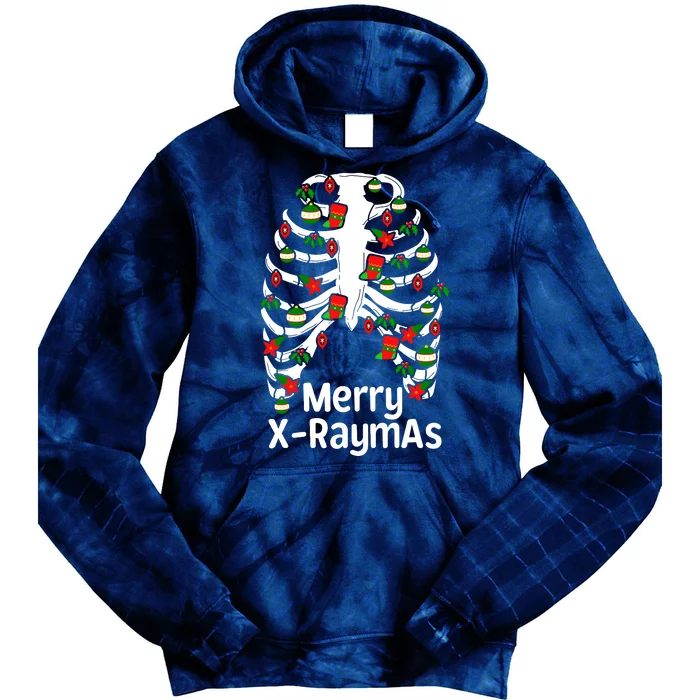 Merry Xraymas Funny Radiology Tech Present Tie Dye Hoodie