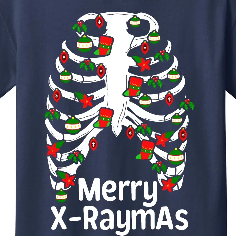 Merry Xraymas Funny Radiology Tech Present Kids T-Shirt