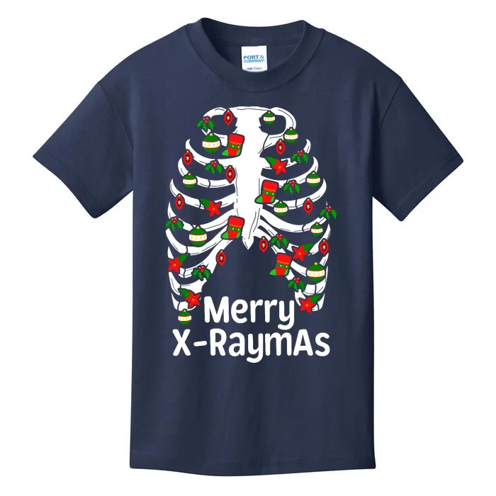 Merry Xraymas Funny Radiology Tech Present Kids T-Shirt