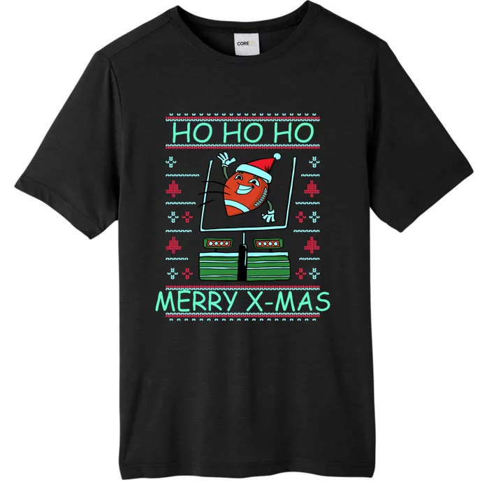 Merry XMas Football Ugly Christmas Sweater ChromaSoft Performance T-Shirt