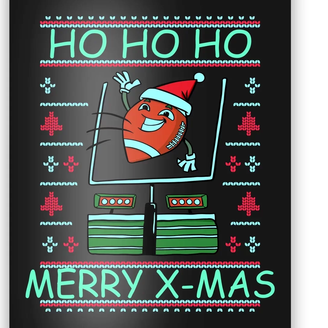 Merry XMas Football Ugly Christmas Sweater Poster