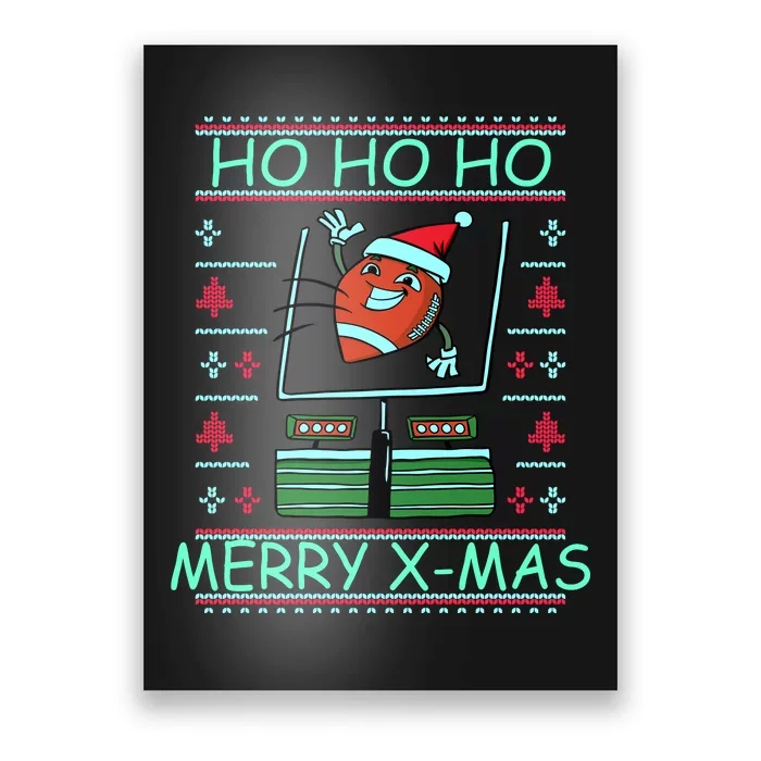 Merry XMas Football Ugly Christmas Sweater Poster