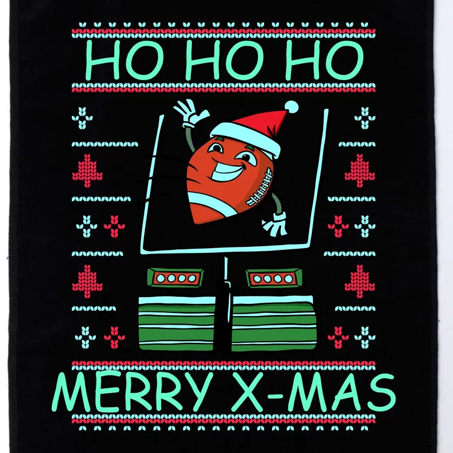 Merry XMas Football Ugly Christmas Sweater Platinum Collection Golf Towel