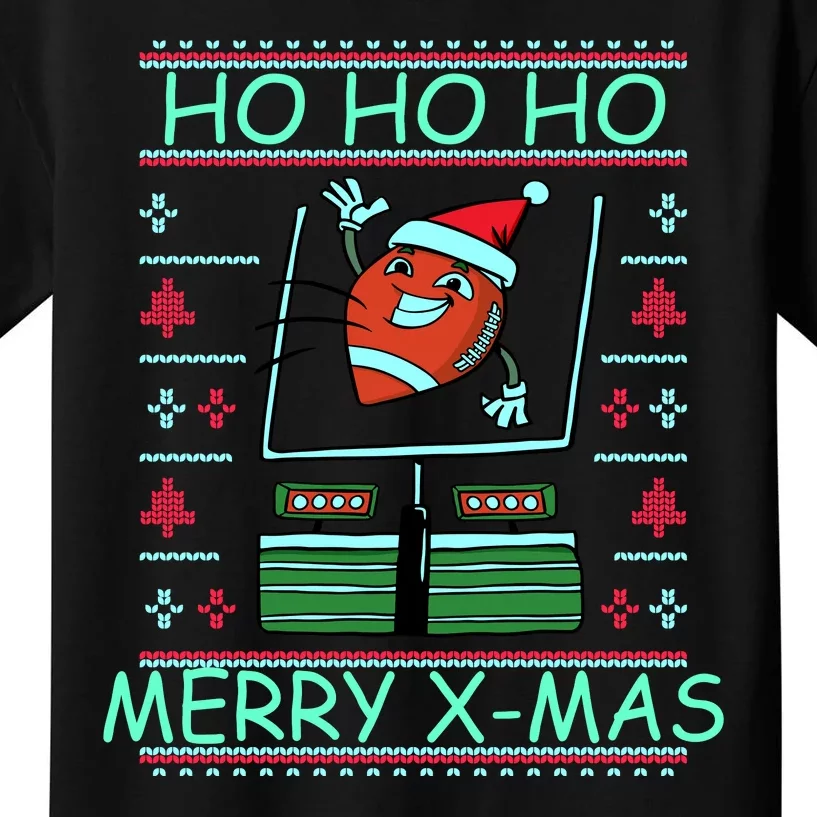 Merry XMas Football Ugly Christmas Sweater Kids T-Shirt