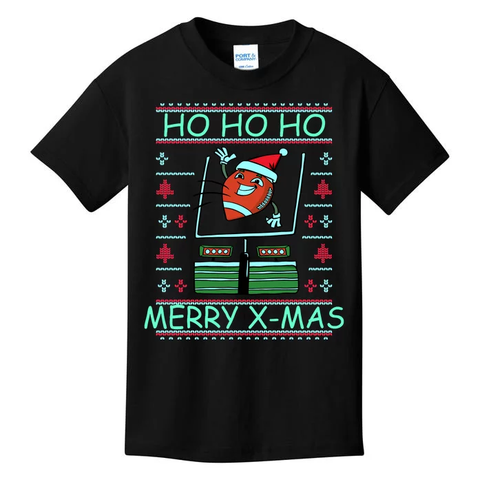 Merry XMas Football Ugly Christmas Sweater Kids T-Shirt