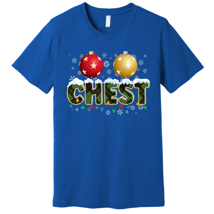 Matching Xmas Funny Couples Chestnuts Festive Holiday Gift Premium T-Shirt