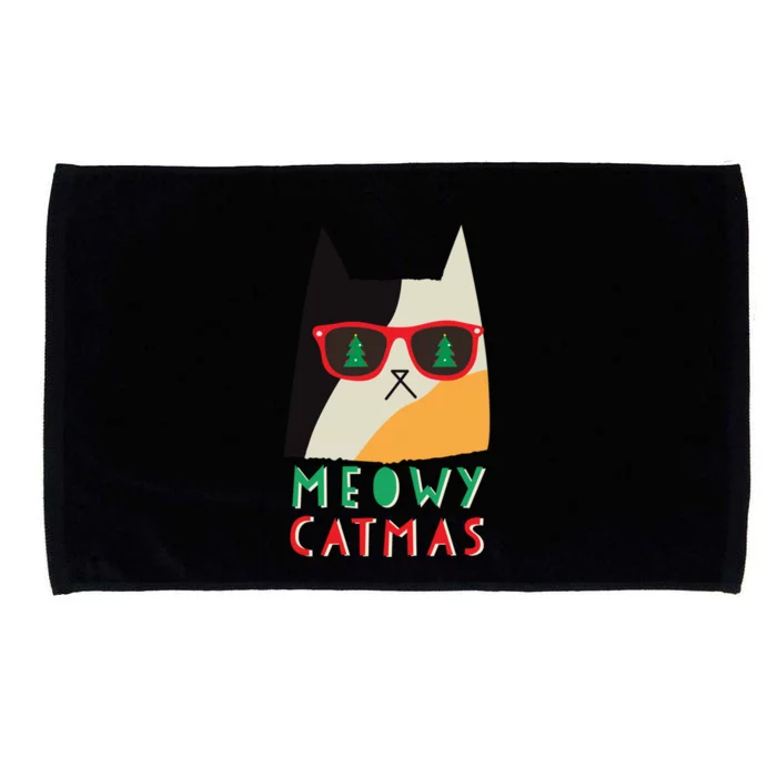 Meowy Xmas Great Gift Microfiber Hand Towel