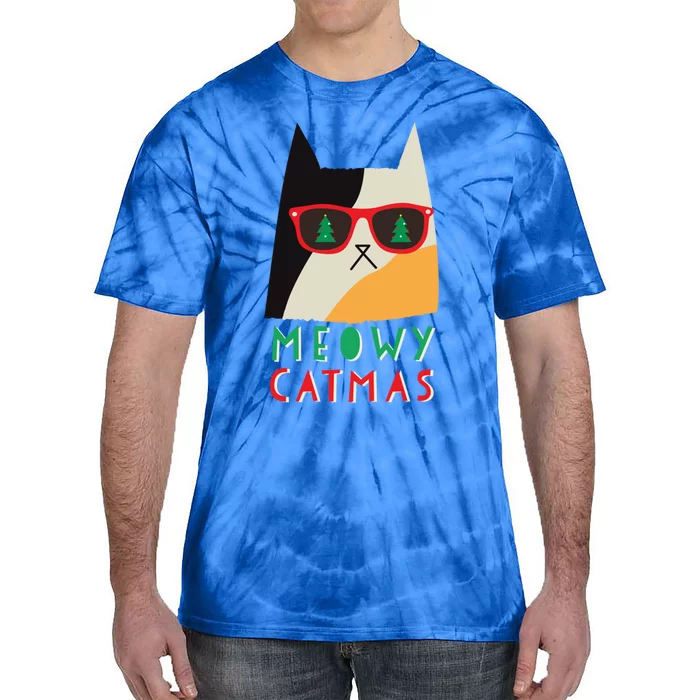 Meowy Xmas Great Gift Tie-Dye T-Shirt