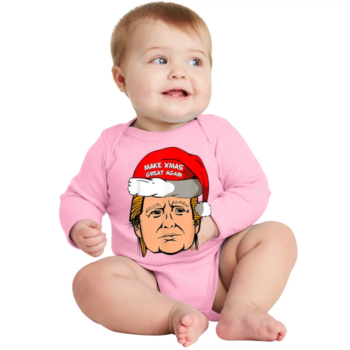 Make Xmas Great Again Trump Shirt Make Xmas Great Again Sata Baby Long Sleeve Bodysuit