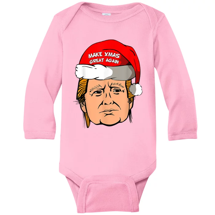 Make Xmas Great Again Trump Shirt Make Xmas Great Again Sata Baby Long Sleeve Bodysuit