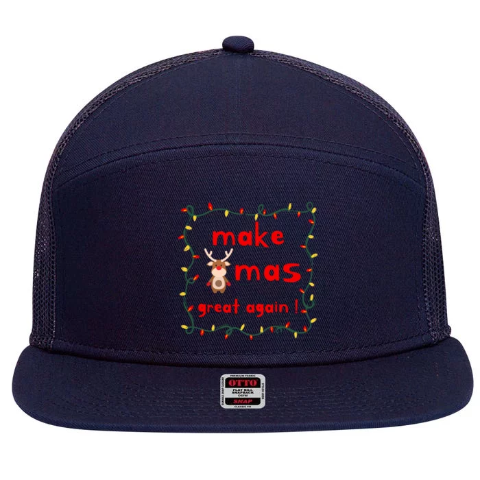 Make Xmas Great Again Christmas Outfit Gift 7 Panel Mesh Trucker Snapback Hat