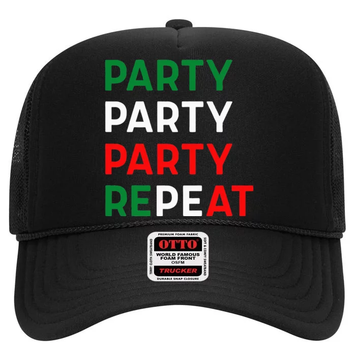 Mademark X Jersey Shore Family Vacation Party Party Party Repeat High Crown Mesh Trucker Hat