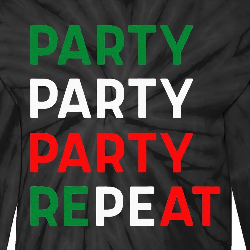 Mademark X Jersey Shore Family Vacation Party Party Party Repeat Tie-Dye Long Sleeve Shirt