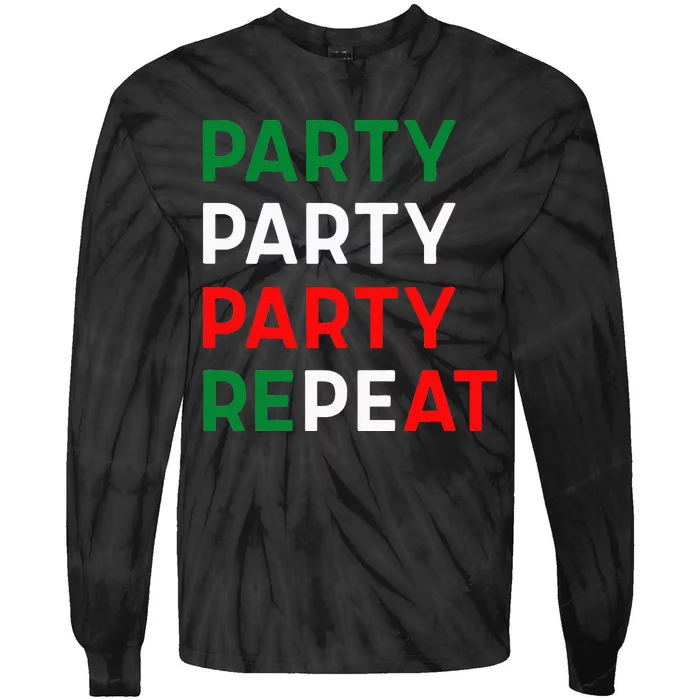 Mademark X Jersey Shore Family Vacation Party Party Party Repeat Tie-Dye Long Sleeve Shirt