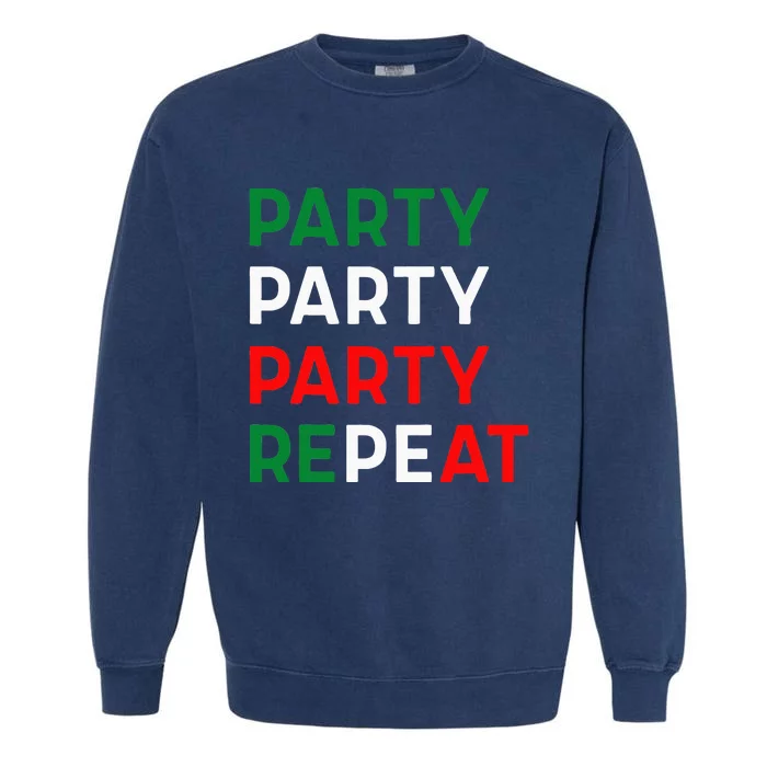 Mademark X Jersey Shore Family Vacation Party Party Party Repeat Garment-Dyed Sweatshirt