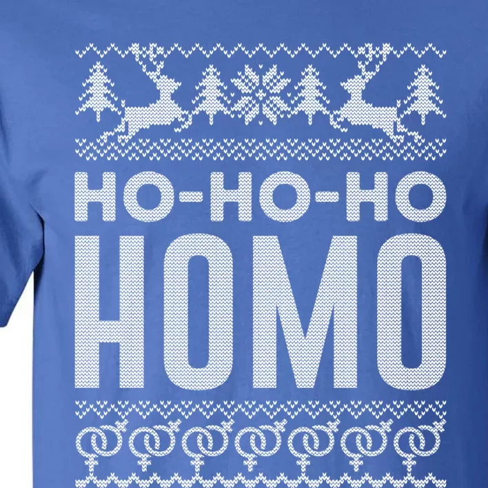 Merry Xmas Lgbt Pride Hofunny Gifthofunny Giftho Homo Lesbian Ugly Christmas Gif Tall T-Shirt