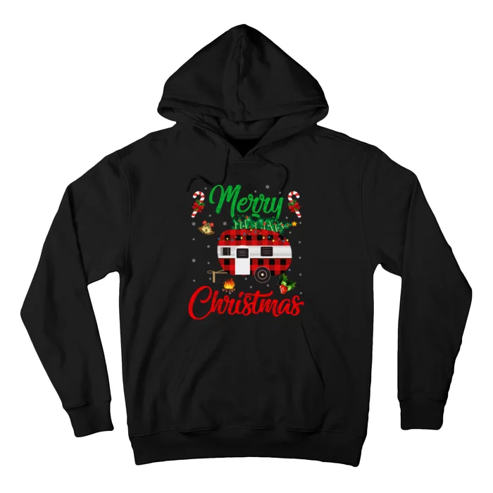 Matching Xmas Lighting Santa Camping Christmas Pajama Hoodie