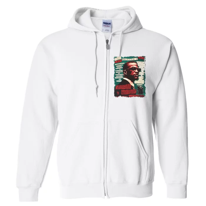 Malcolm X Lover Full Zip Hoodie