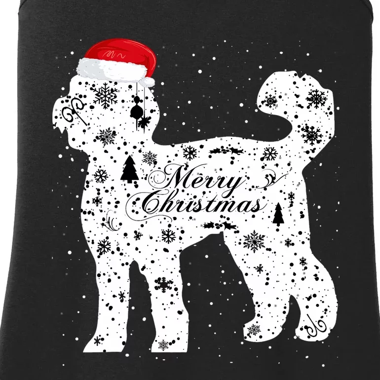 Merry Xmas Labradoodle Dog Christmas Ladies Essential Tank