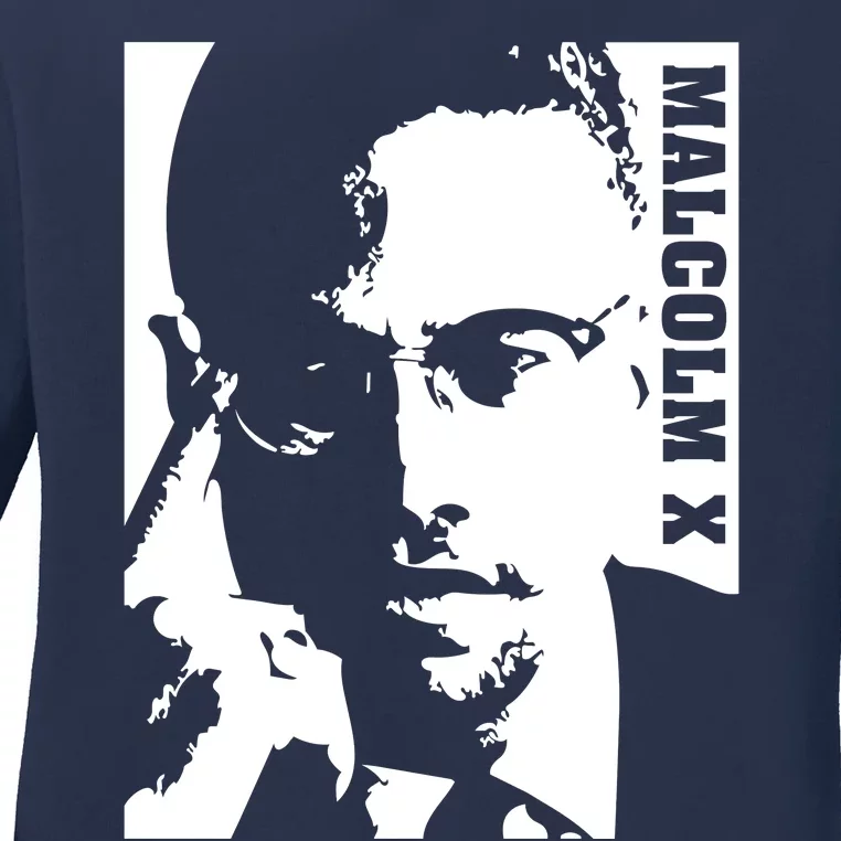 Malcolm X Ladies Long Sleeve Shirt