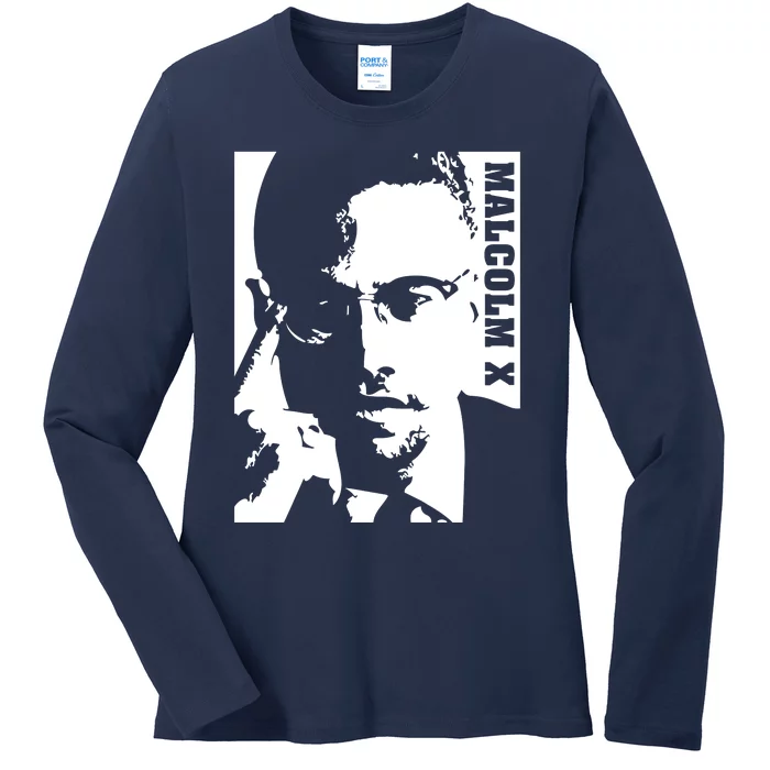 Malcolm X Ladies Long Sleeve Shirt