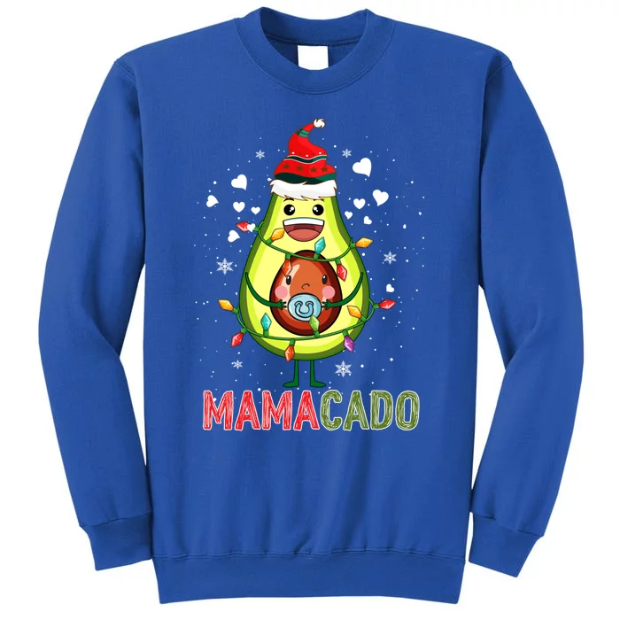 Mamacado Xmas Mama Santa Avocado Pregnancy Announcet Gift Sweatshirt