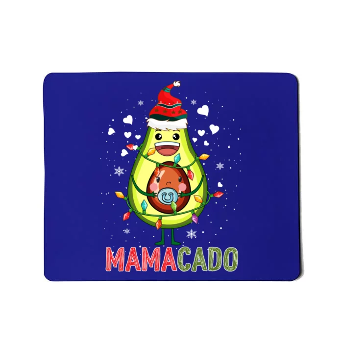 Mamacado Xmas Mama Santa Avocado Pregnancy Announcet Gift Mousepad