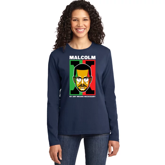 MALCOLM X NECESSARY Ladies Long Sleeve Shirt