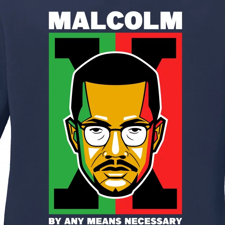 MALCOLM X NECESSARY Ladies Long Sleeve Shirt