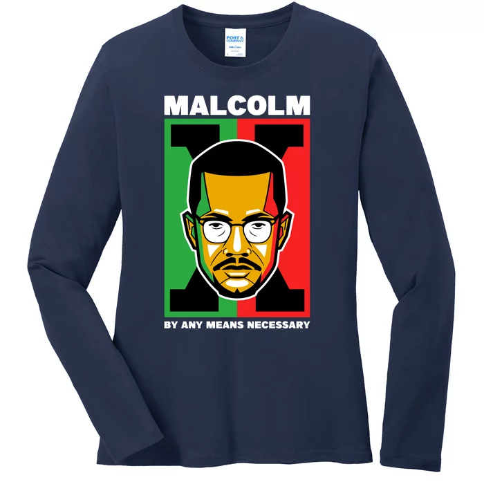 MALCOLM X NECESSARY Ladies Long Sleeve Shirt