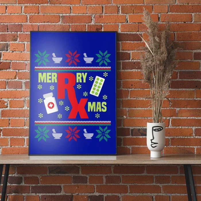 Merry Xmas Pharmacy Tech Pharmacist Ugly Christmas Sweater Great Gift Poster