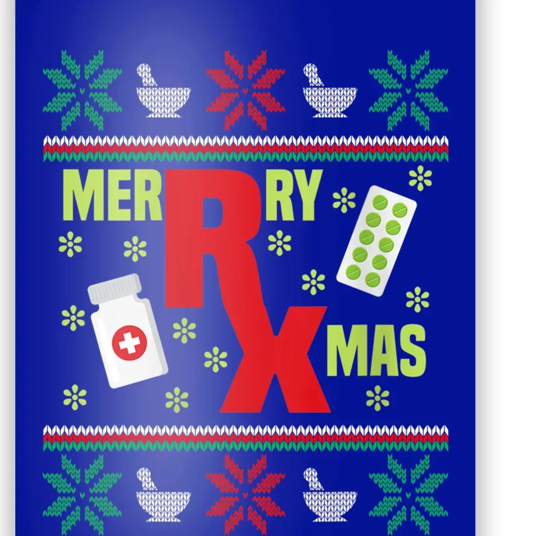 Merry Xmas Pharmacy Tech Pharmacist Ugly Christmas Sweater Great Gift Poster