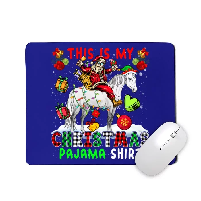 My Xmas Pajama Cool Gift Santa Riding Elf Horse Xmas Presents Gift Mousepad