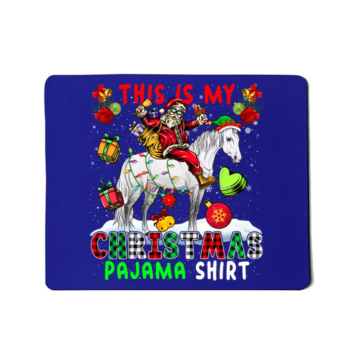 My Xmas Pajama Cool Gift Santa Riding Elf Horse Xmas Presents Gift Mousepad