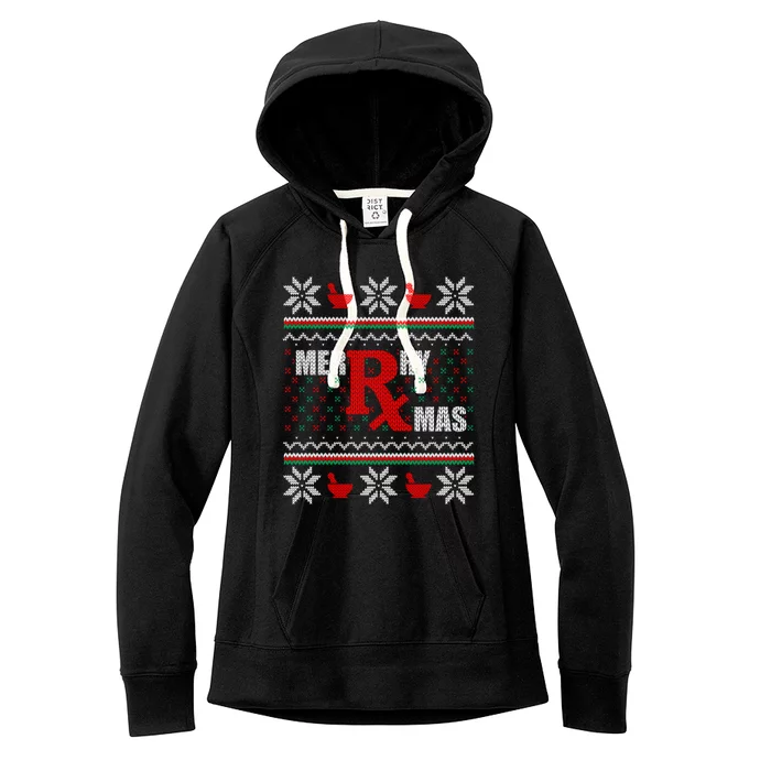 Merry Xmas Pharmacist Gift Women's Fleece Hoodie